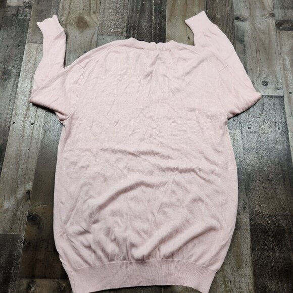 Mens Moda International size L Large Silk Cashmere V-neck Long Sleeve Sweater - Picture 2 of 6